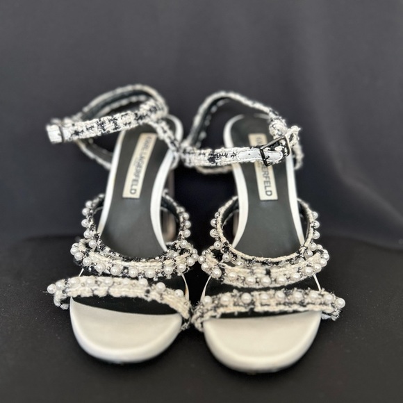 Karl Lagerfeld Lara Pearl accented high heel sandals - Picture 1 of 7